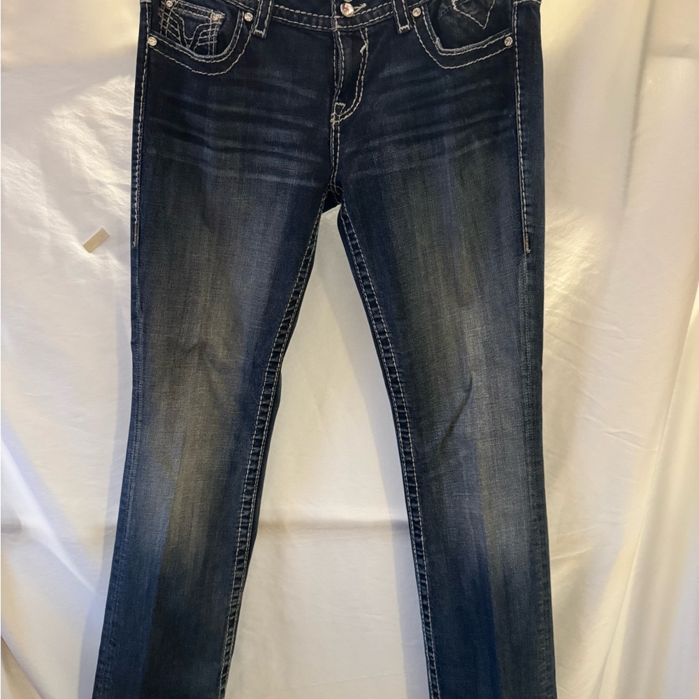 Vigoss Low Rise Blue Slim Boot Leg Jeans New York Style Size 9/10